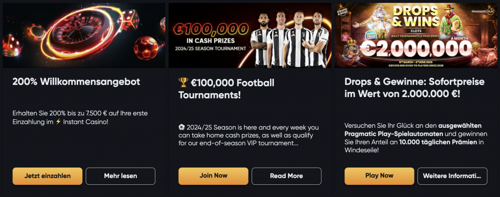 Instant Casino Bonus